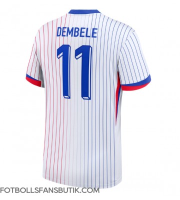 Frankrike Ousmane Dembele #11 Replika Bortatröja EM 2024 Kortärmad